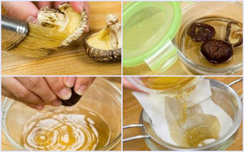 Cách làm nước dùng dashi nấm hương