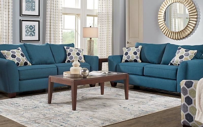 Bộ sofa, một trong những vật dụng quan trọng nhất của phòng khách nên có màu xanh biển
