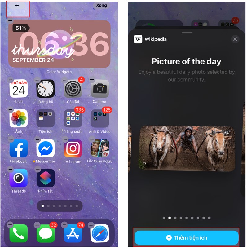 Thêm màu sắc cho Widget mặc định để iPhone bạn 'tươi không cần tưới'