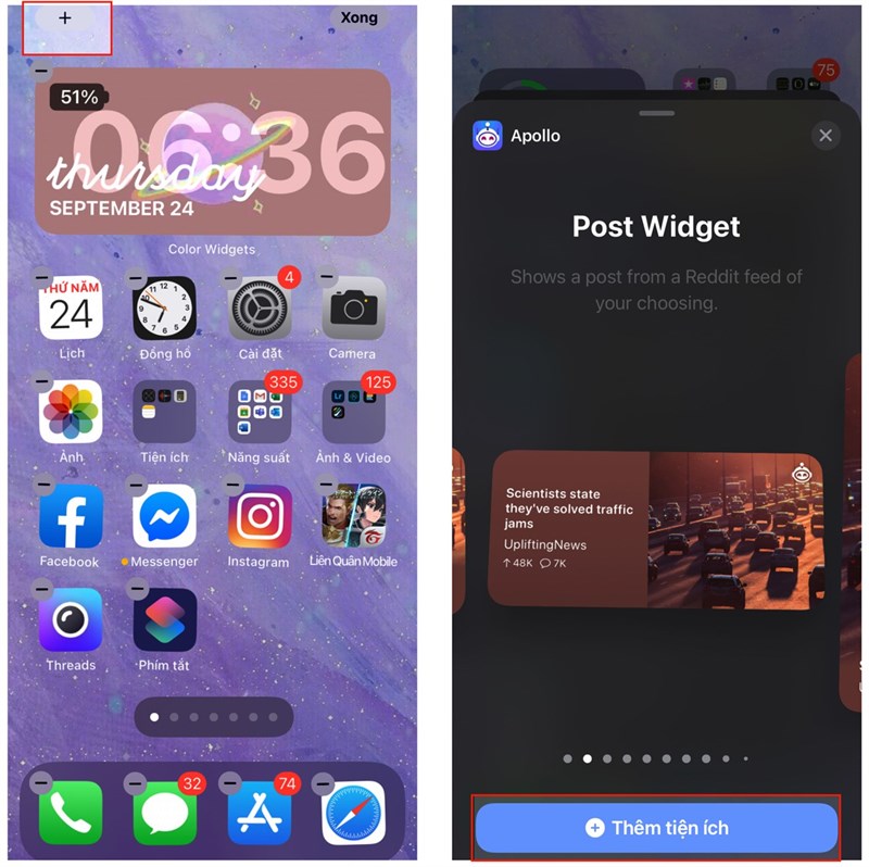 Thêm màu sắc cho Widget mặc định để iPhone bạn 'tươi không cần tưới'