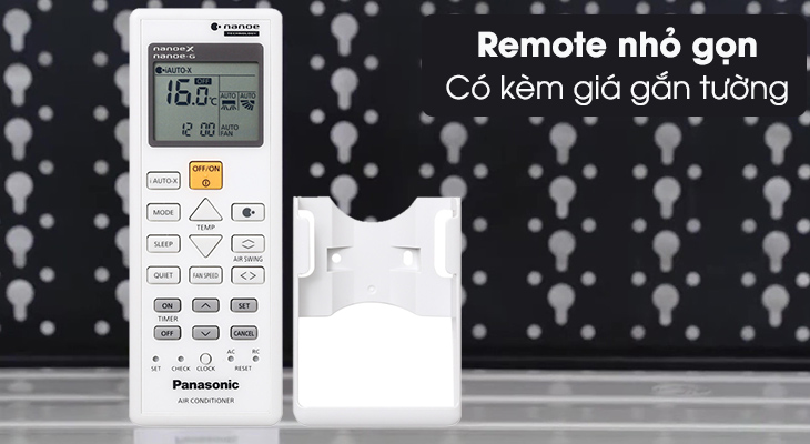 Remote nhỏ gọn, có kèm giá gắn tường