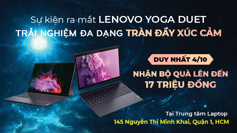 Khuyến mãi hot dịp ra mắt laptop Lenovo Yoga Duet 7 Khuyến mãi hot dịp ra mắt laptop Lenovo Yoga Duet 7
