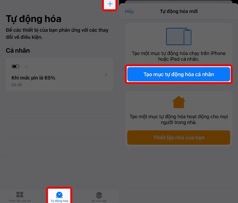 Đặt tự động tiết kiệm pin