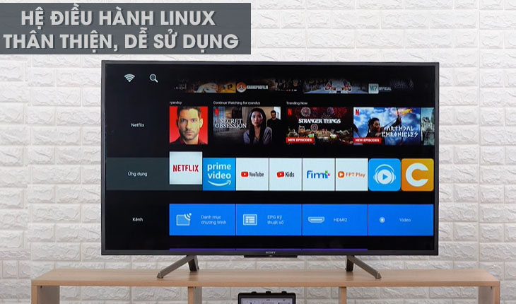 Đánh giá Smart tivi Sony dòng W660G > Hệ điều hành Linux thân thiện