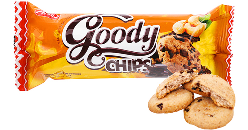 Goody Chips Cashew Chocolate Chip Cookies gói 80g