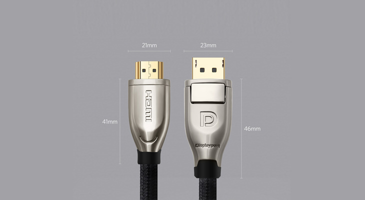 Chiều dài giữa DisplayPort và HDMI có sự khác biệt