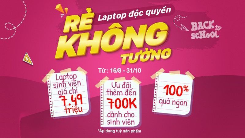 LAPTOP GIÁ RẺ KHÔNG TƯỞNG