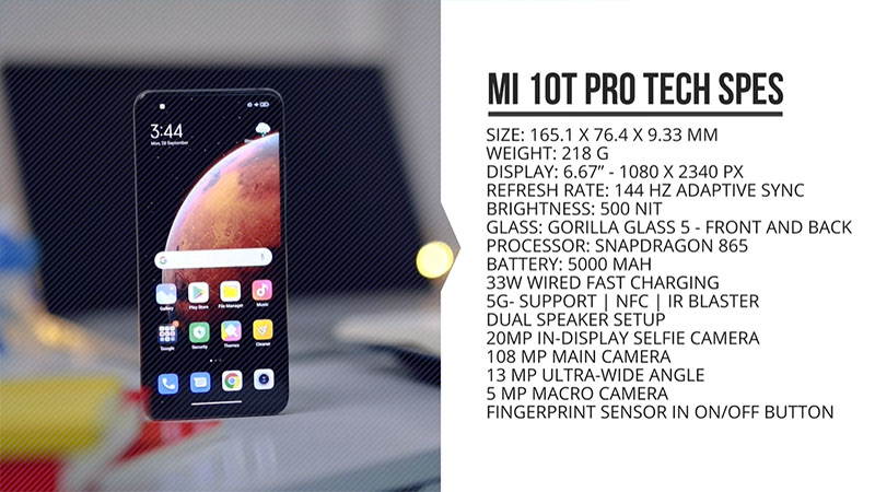 Thông số phần cứng của Xiaomi Mi 10T Pro Thông số phần cứng của Xiaomi Mi 10T Pro