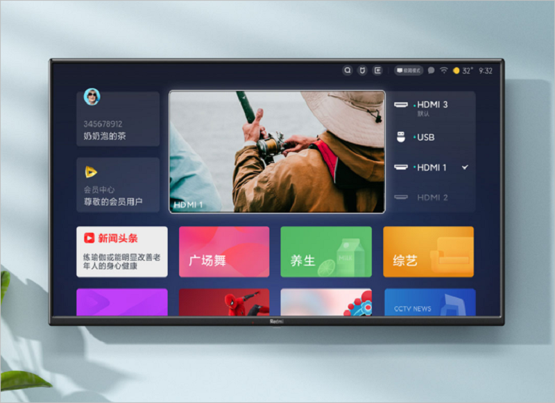 Giao diện trên TV Redmi Giao diện trên TV Redmi