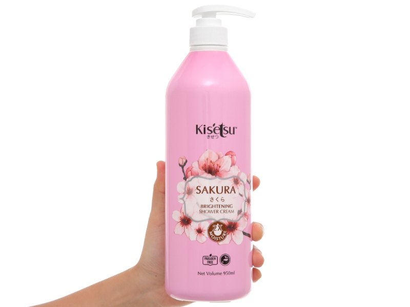 Sữa tắm Kisetsu dưỡng ẩm sáng da hương hoa anh đào 950ml