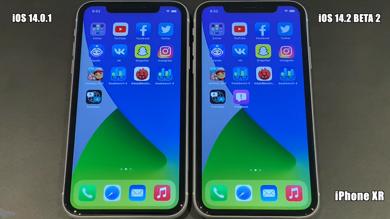 Speedtest iOS 14.2 beta 2 vs iOS 14.0.1