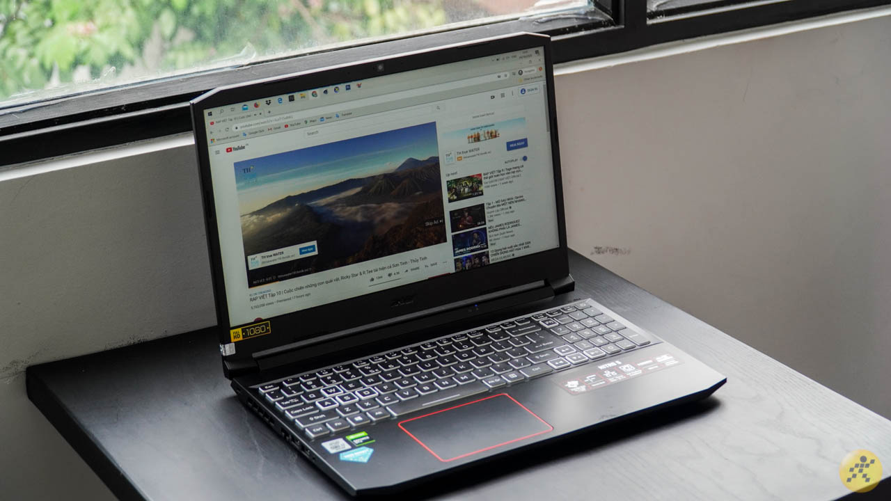 Thiết kế mạnh mẽ của Acer Nitro 5 i7 Gen 10H