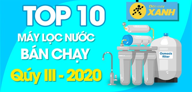 Top 10 máy lọc nước bán chạy nhất quý III - 2020 tại Điện máy XANH
