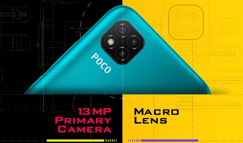 Một trong ba camera sau có ống kính macro