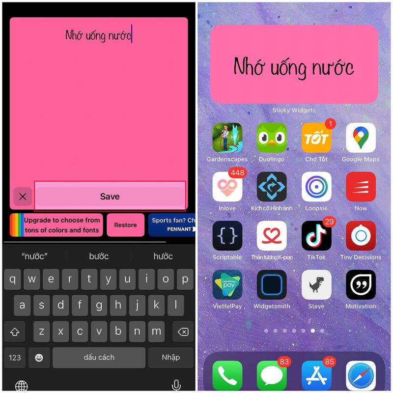 Cực đọc hướng dẫn cách tạo Widget ghi chú nhanh trên màn hình iPhone