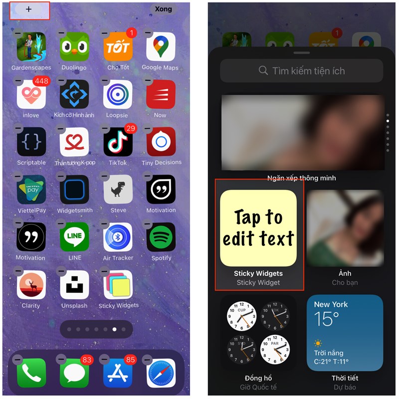 Cực đọc hướng dẫn cách tạo Widget ghi chú nhanh trên màn hình iPhone