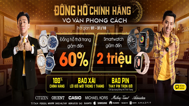 Đồng hồ cao cấp chính hãng giảm sốc