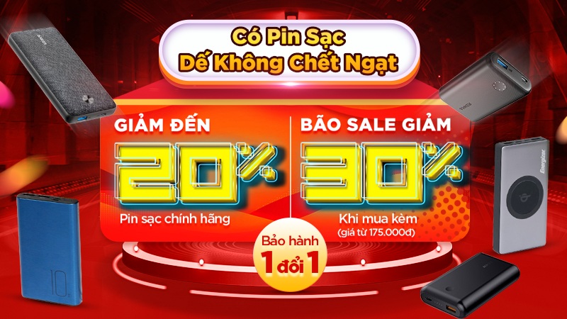 Pin sạc dự phòng giảm giá