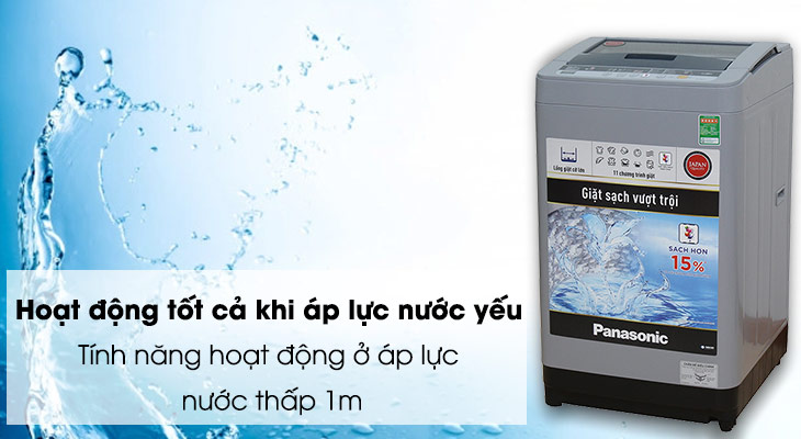 Đánh giá chi tiết máy giặt Panasonic NA-F80VS9GRV - Áp lực nước thấp
