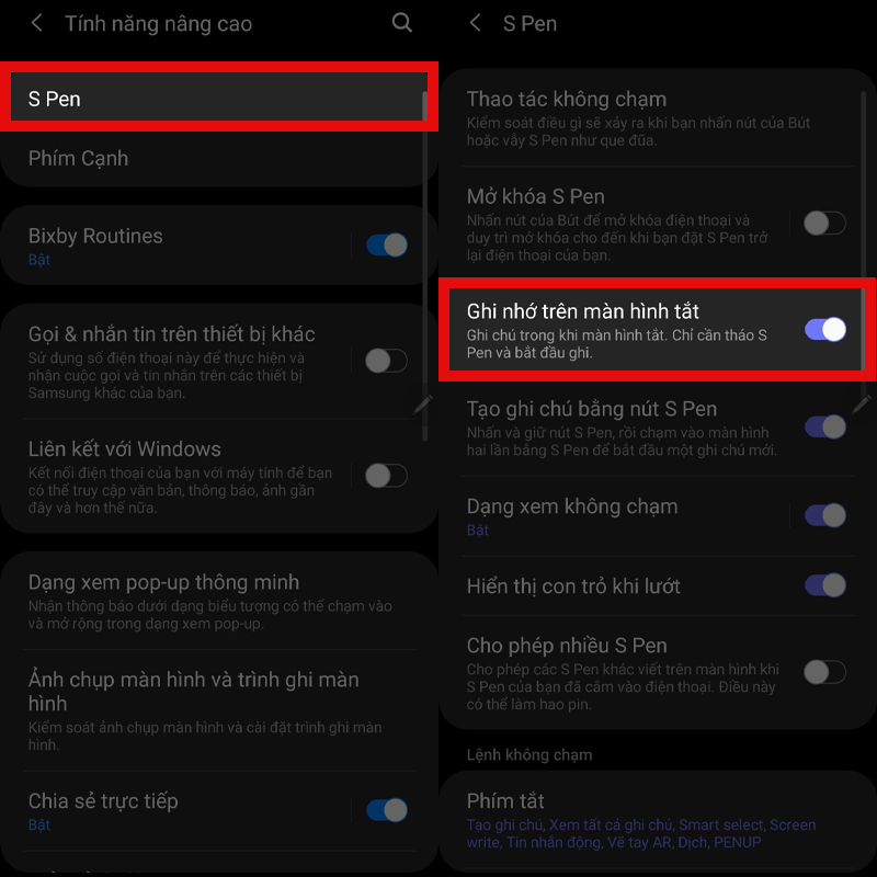 Ghi chú trên màn hình khóa 