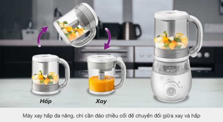 Máy hấp và xay thức ăn SCF875.02 Philips Avent  vô cùng tiện lợi