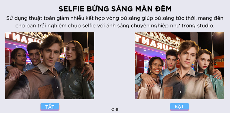 Camera selfie siêu chụp đêm