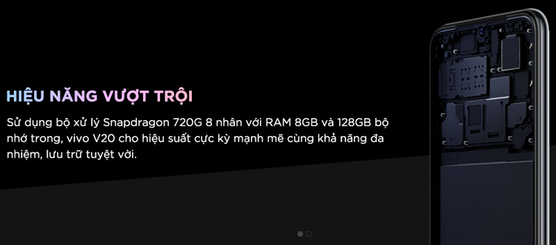 Vivo V20 có hiệu năng mạnh mẽ