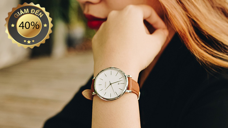 Đồng hồ nữ Fossil đồng giảm 40% 