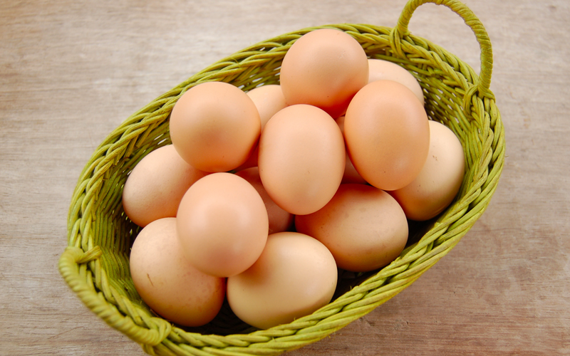trong mỗi quả trứng đều có lòng đỏ và lòng trắng cố định