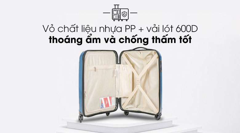 Kinh nghiệm hay chọn mua vali đơn giản, cực chất, phù hợp cho bạn > Nhựa PP