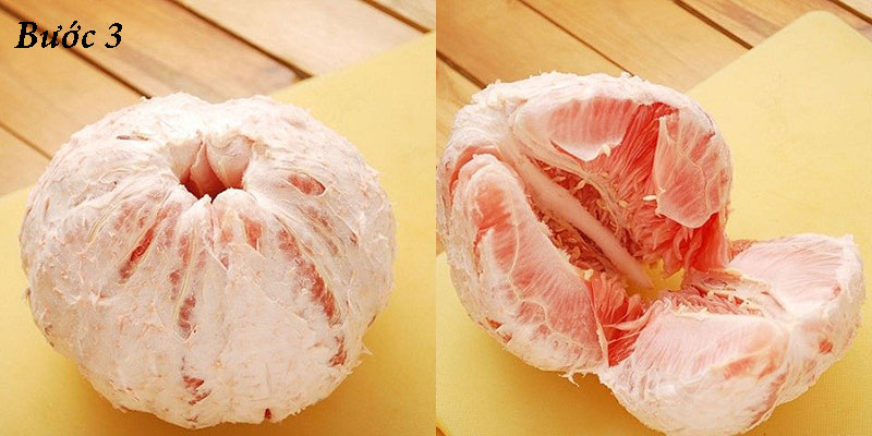 Cách bóc vỏ bưởi
