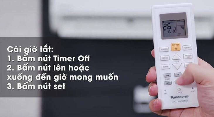 Lý do nên chọn mua dòng máy lạnh Panasonic N-WKH-8M > Dòng máy lạnh Panasonic CU/CS N WKH-8M - Hẹn giờ bật/tắt máy