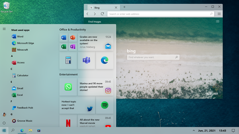 Giao diện mới của Windows 10 Giao diện mới của Windows 10