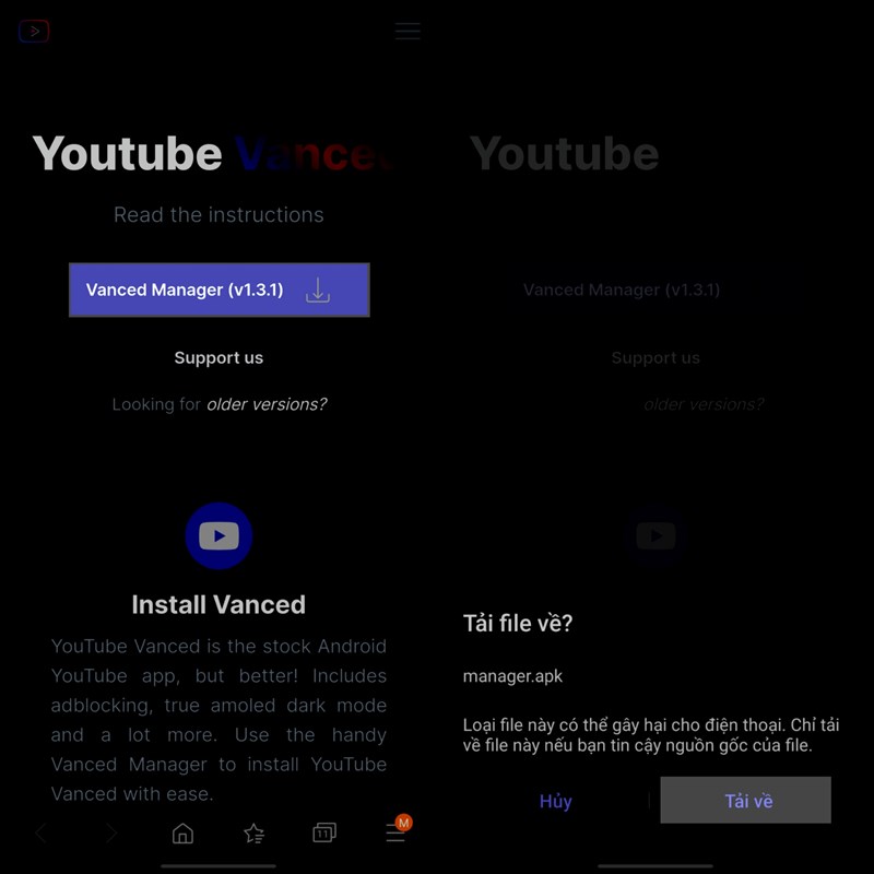 Xem Youtube không còn bị gián đoạn bởi quảng cáo với Youtube Vanced