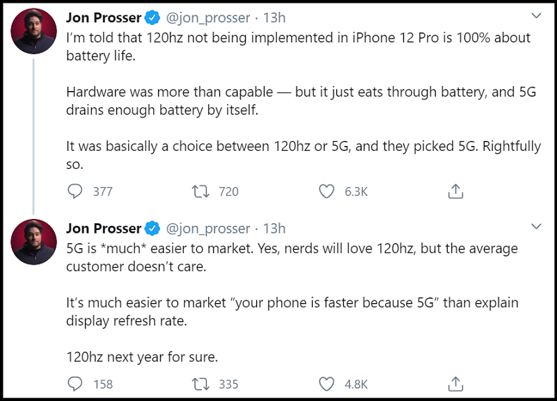 Leaker Jon Prosser chia sẻ trên Twitter