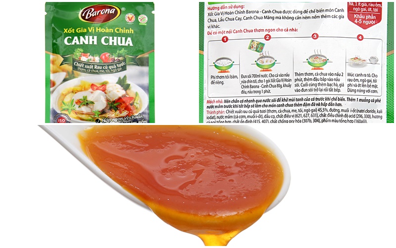 Xốt gia vị hoàn chỉnh nấu canh chua Barona