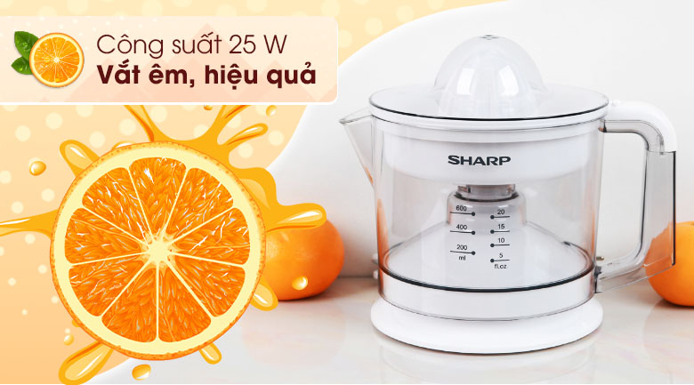 Sở hữu ngay máy ép trái cây chất lượng với 6 bước chọn mua đơn giản > Máy vắt cam Sharp EJ-J256-WH