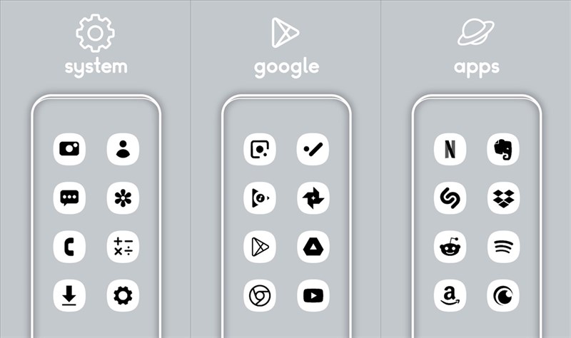 S20 One UI White AMOLED - Icon Pack