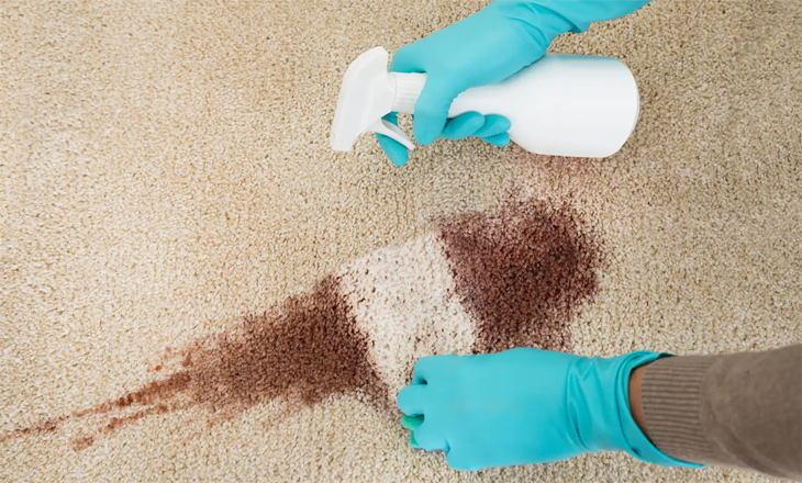 Washing carpets with alcohol