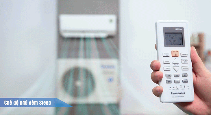 Review dòng máy lạnh WPU-WKH-8M của Panasonic > Máy lạnh Panasonic Inverter CU/CS-WPU-WKH-8M - Sleep Mode