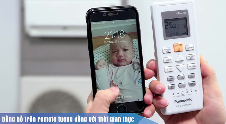 Review dòng máy lạnh WPU-WKH-8M của Panasonic > Máy lạnh Panasonic Inverter CU/CS-WPU-WKH-8M - Khớp thời gian thực