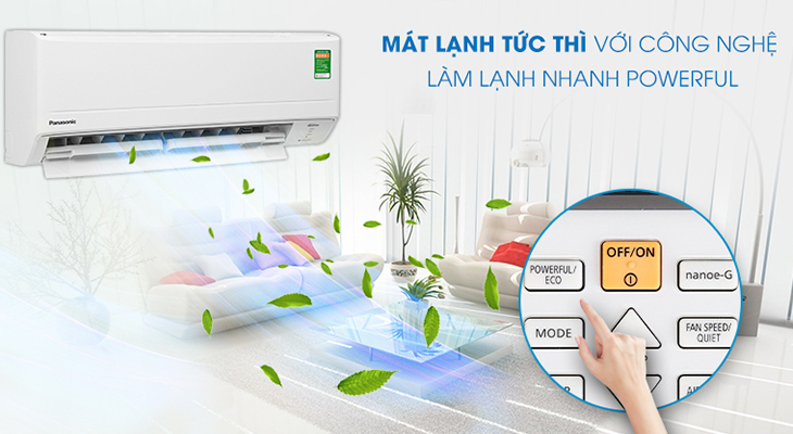 Review dòng máy lạnh WPU-WKH-8M của Panasonic > Máy lạnh Panasonic Inverter CU/CS-WPU-WKH-8M - Powerful