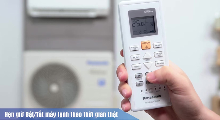 Review dòng máy lạnh WPU-WKH-8M của Panasonic > Máy lạnh Panasonic Inverter CU/CS-WPU-WKH-8M - Hẹn giờ