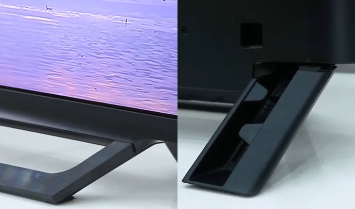 Đánh giá tivi thông minh dòng W600D của Sony > chân đế còn được phủ lớp sơn bóng chống xước