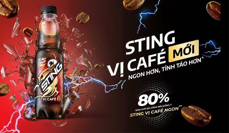 Tỉnh táo suốt cả ngày với Sting vị cà phê mới