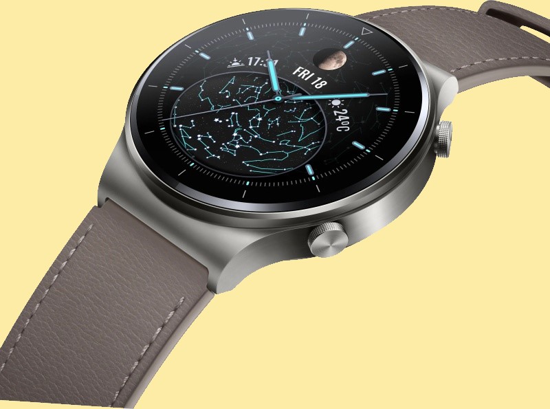 Huawei Watch GT2 Pro được làm bằng kính sapphire tráng gương, tăng khả năng chống sốc và chống mài mòn