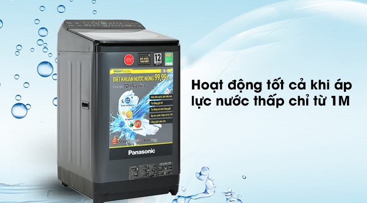 Hoạt động tốt ngay cả khi áp lực nước thấp chỉ từ 1m