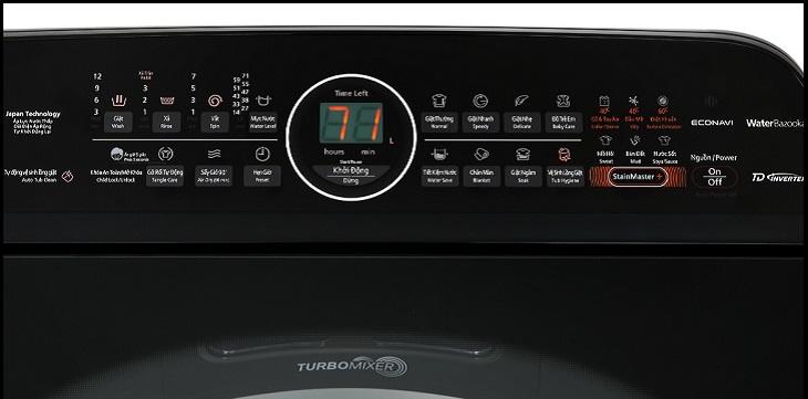 Đánh giá bảng điều khiển của máy giặt Panasonic Inverter 9.5 Kg NA-FD95V1BRV