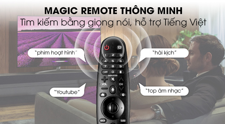 Đánh giá Smart Tivi NanoCell LG 4K dòng SM8100PTA > Magic Remote