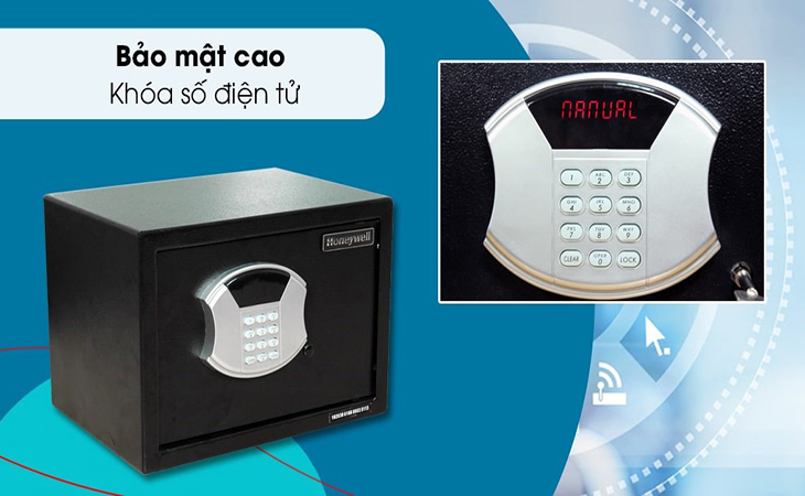 Két sắt khoá điện tử Honeywell 5113 có dung tích 14,1 lít bảo mật cao với khóa số điện tử